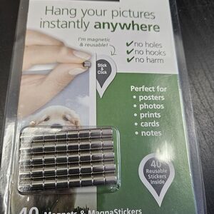 Silver Magnetic Picture Hangers